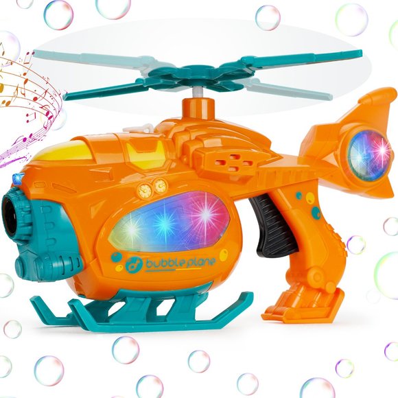 Bubble Gun Bubble Machine for Toddlers, 2000+ Bubbles Per Minute, Helicopter Bu - Picture 2 of 10